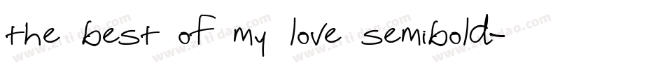 the best of my love semibold字体转换